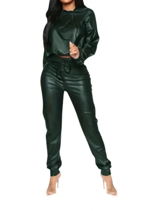 Leather Pants & Hoodie